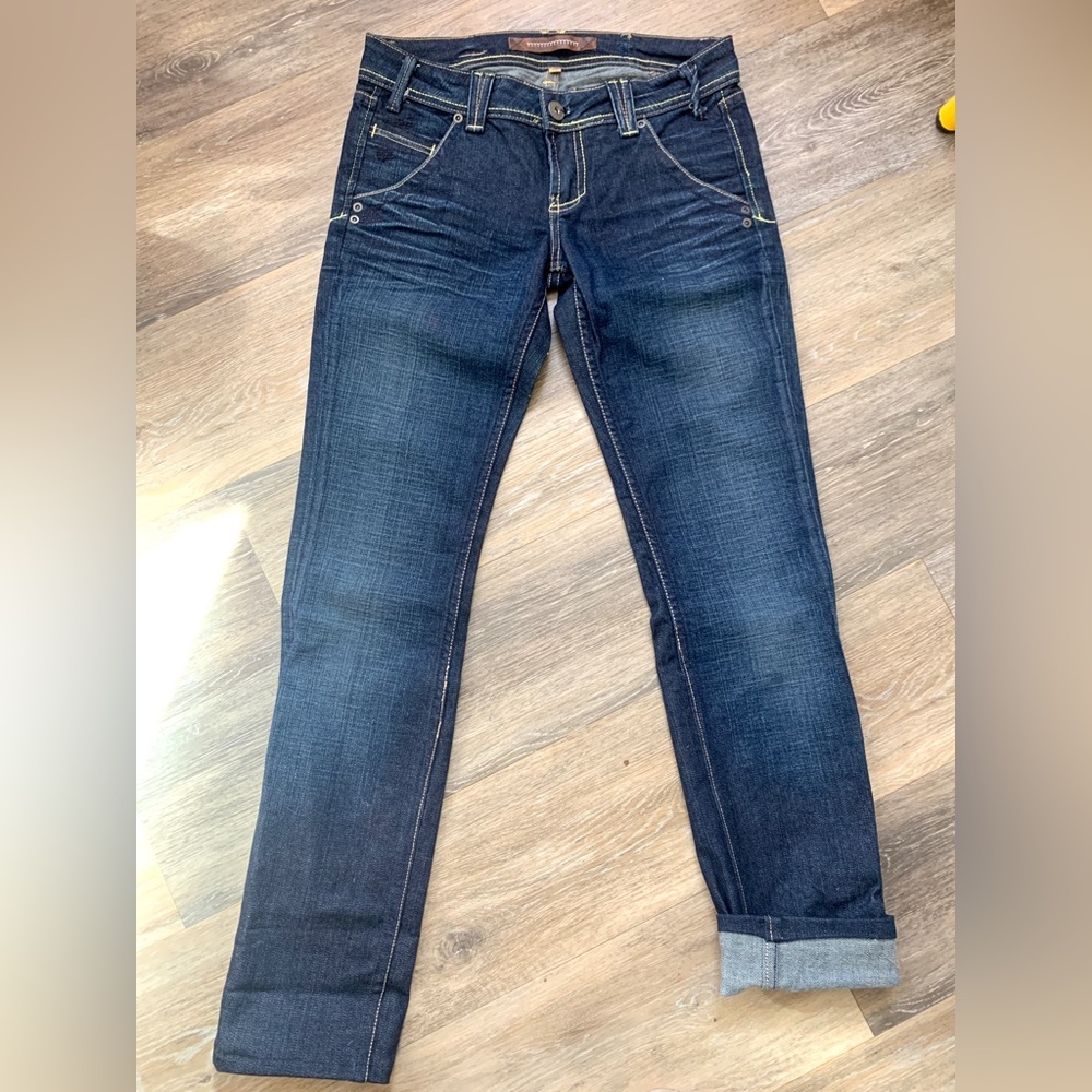 Dark denim jeans